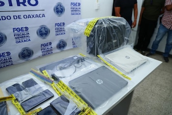 Objetos decomisados.
Foto: FGEO