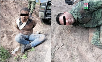 Los sujetos traían logos del