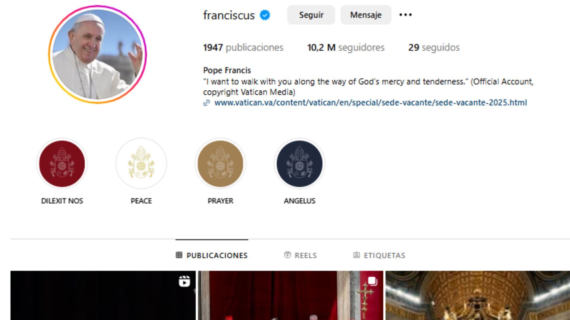 El perfil de Instagram del papa Francisco intentó acercar la religión a los jóvenes, a su vez, lo convirtió en el primer pontífice con redes sociales oficiales.