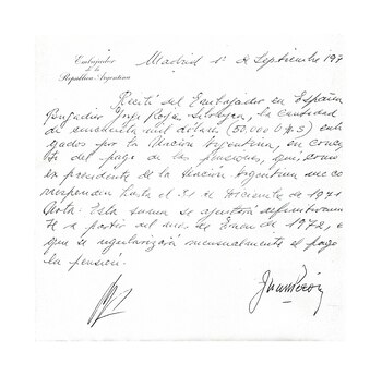 Recibo por 50 mil dólares