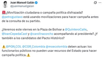 El precandidato cuestionó al presidente