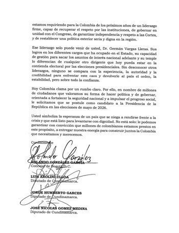 Carta concejales y diputados solicitando