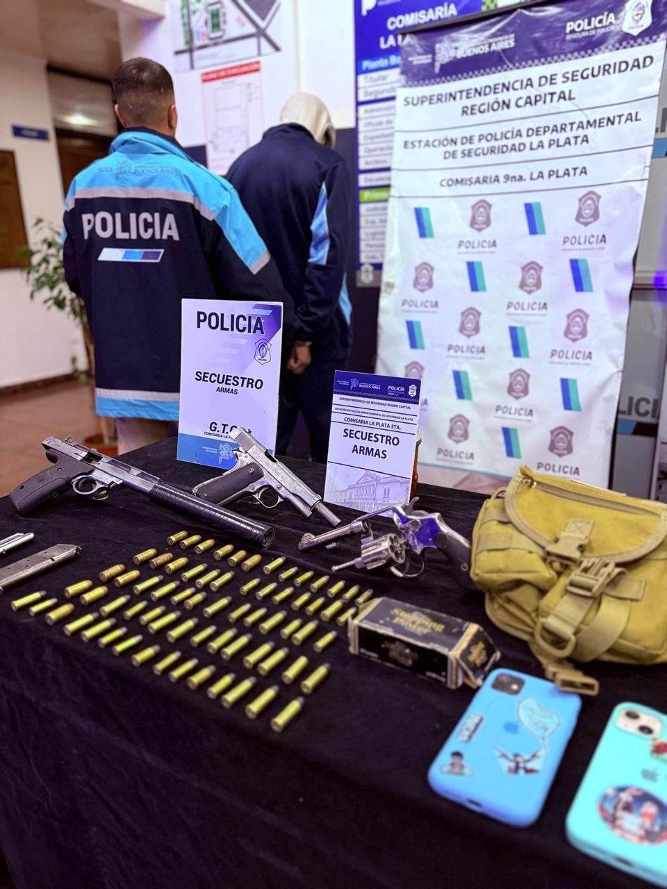 Las municiones secuestradas en el allanamiento en La Plata