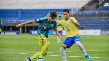 Así fue el polémico “gol fantasma” de la selección Colombia en la victoria ante Brasil por el Sudamericano Sub-17