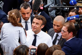 French President Emmanuel Macron, candidate