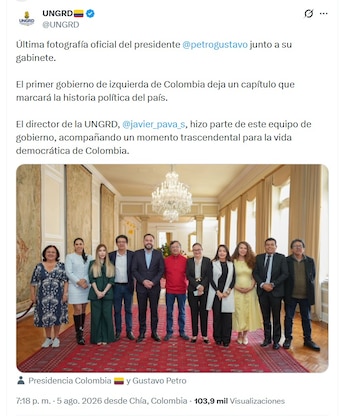 El presidente acumuló más de 65 ministros y 140 viceministros en su administración - crédito @UNGRD/X