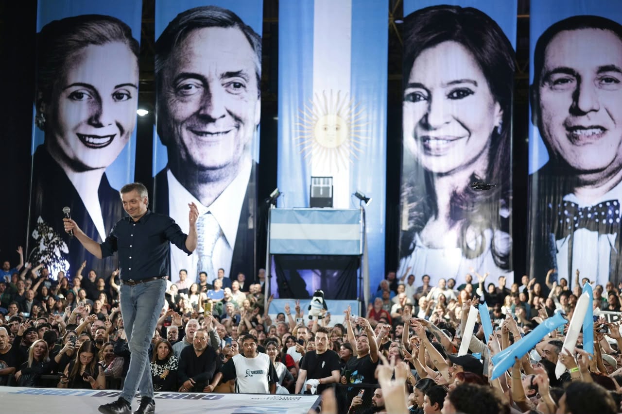 Kirchner en el microestadio de Lanús