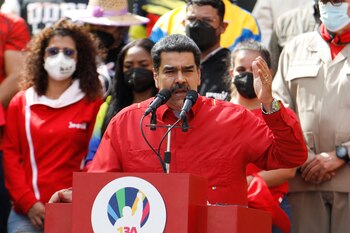 Venezuela's President Nicolas Maduro leads