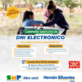 Esta es una gran oportundidad para beneficiar a los sectores vulnerables - Créditos: Municipalidad de San Martín de Porres.