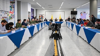 Consejo de seguridad entre el ministro de Defensa y el alcalde de Bogotá - crédito Ministerio de Defensa