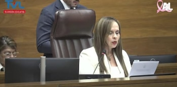 La presidenta del Congreso, Yara Jiménez, sostuvo que el reglamento busca tramitar los casos con celeridad y eficacia./ (Asamblea Legislativa)