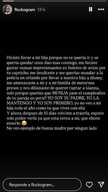 Youna acusa de amenazas a Samahara Lobatón por su hija: “Querías mandar a la policía en Orlando”