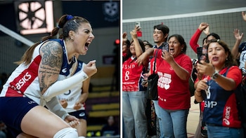 Durante su estancia en el club, Fernanda Tomé mantuvo a su equipo en el podio las tres temporadas. Crédito: USMP vóley.