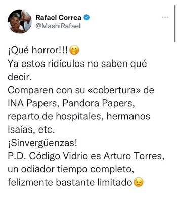Rafael Correa se refirió al