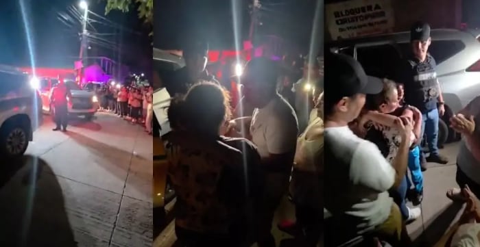 Imágenes que muestran el momento en el cual el niño fue entregado a sus padres en Taulabé, Honduras./(La Tribuna)