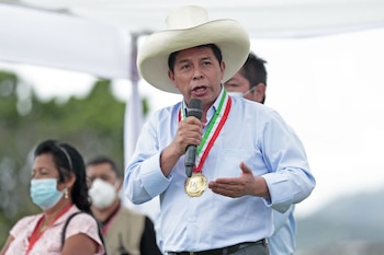 Presidente Castillo en Bagua. Foto: