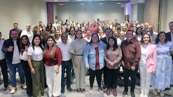 La dirigencia de Morena se reunió con los aspirantes a la gubernatura de Nuevo León. (Foto: X/@A_MontielR)