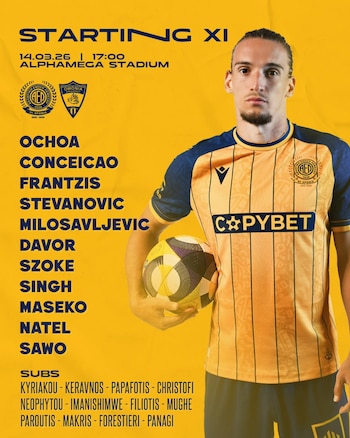 El arquero mexicano no aparece en la convocatoria del AEL Limassol desde el 14 de marzo, fecha de su último partido oficial. (X/ @aelfc_official)