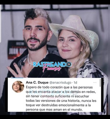 Hermana de Juan Duque defendió