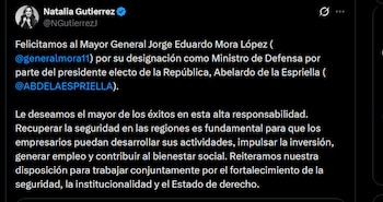 Natalia Gutiérrez - crédito @NGutierrezJ/X