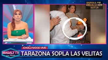 Magaly cuestiona posible embarazo de Karla Tarazona por su relación con Christian Domínguez. Captura: Magaly TV La Firme.