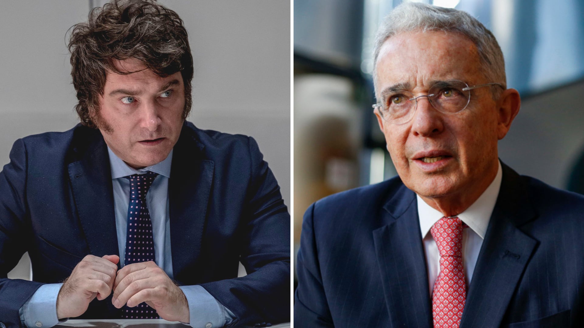 Álvaro Uribe elogia a Javier Milei por su capacidad de introducir una narrativa política distinta en América Latina - crédito @fronteravivanew/X - Bloomberg