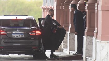 El ministro Martín Guzmán ingresa