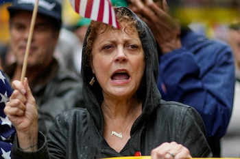 Susan Sarandon en una protesta