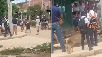 En video: Encuentra a su esposo matriculando a sus tres hijastros junto a su amante en un colegio en Atlántico