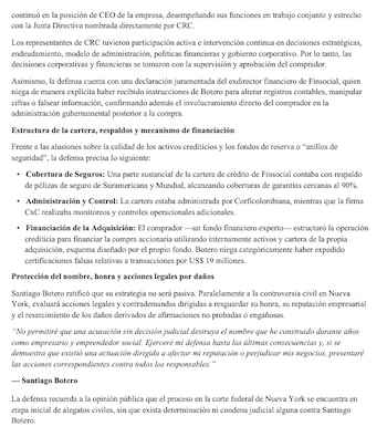 Botero anunció que estudia acciones legales y contrademandas frente a los señalamientos. - crédito Prensa Santiago Botero