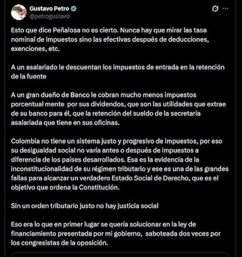 Gustavo Petro aseguró que la