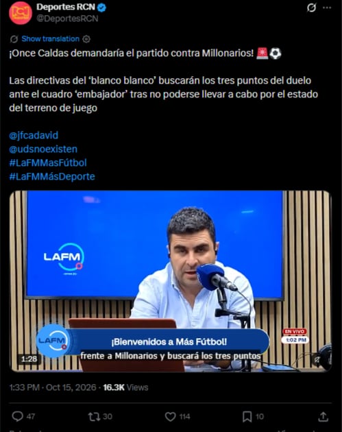 -crédito @DeportesRCN/X