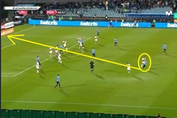 Perú vs Uruguay: Federico Valverde