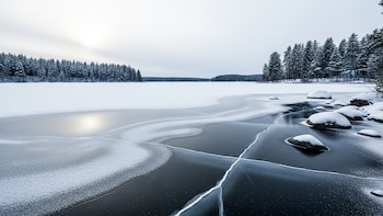 Alertan cómo el cambio climático retrasa la formación de hielo y altera ecosistemas en los lagos