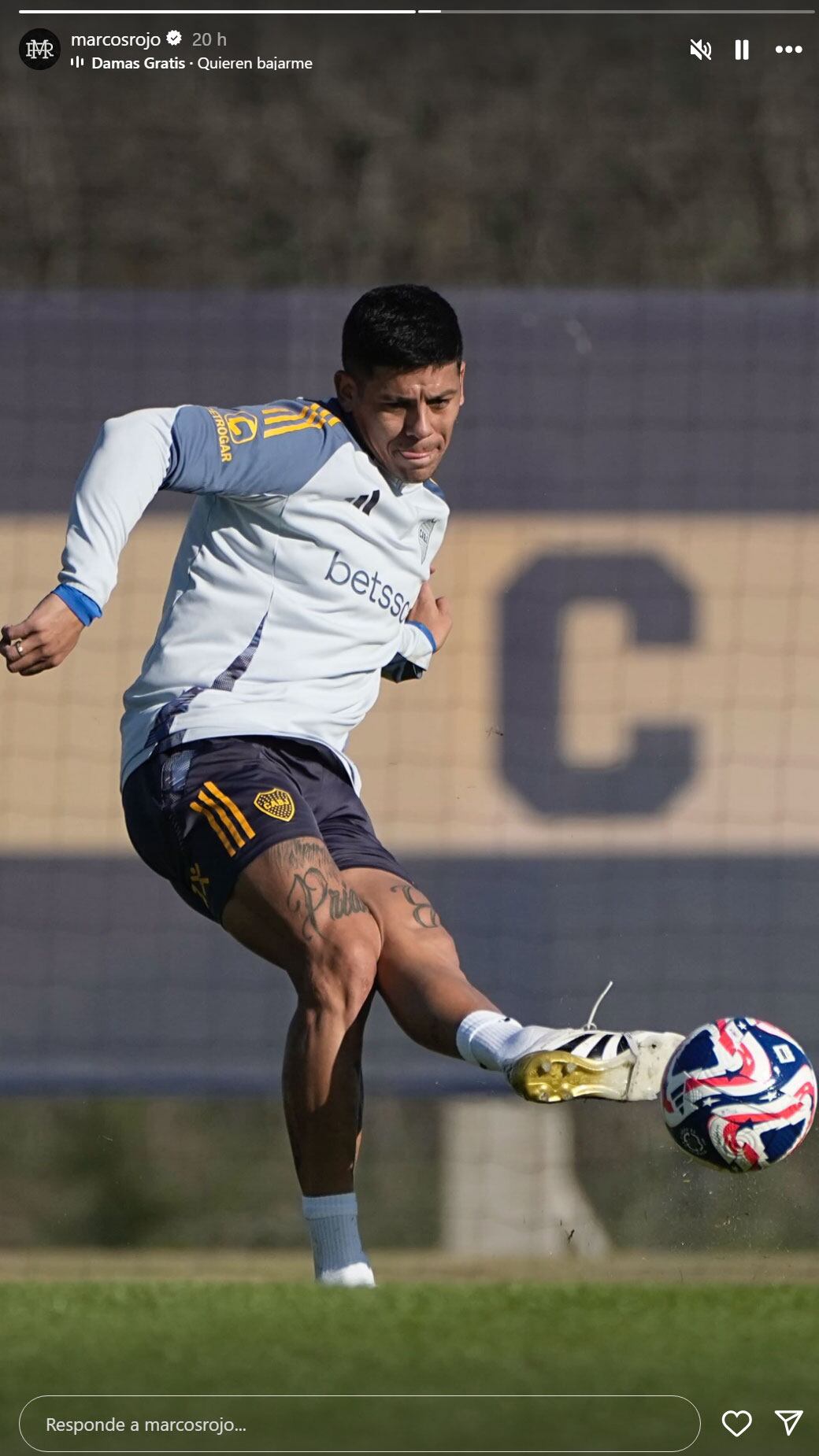 La publicación de Marcos Rojo que dejó una sugestiva frase sobre su futuro en Boca (Instagram)