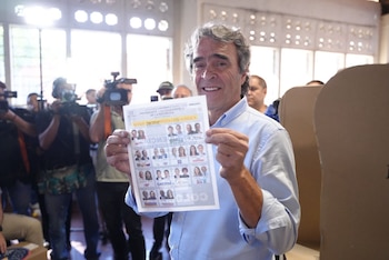 El candidato presidencial votó en Medellín - crédito Prensa Sergio Fajardo