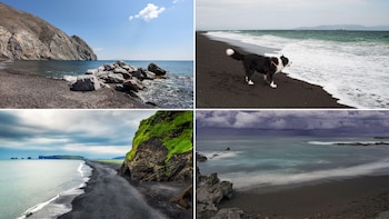 Las playas de arena negra,