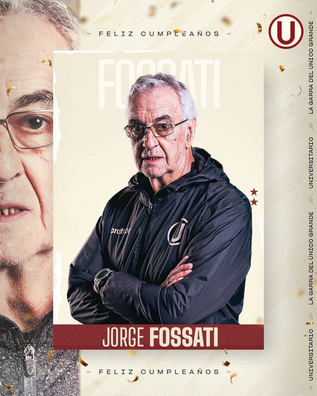 O Universitário parabeniza Jorge Fossiati pelo seu aniversário.