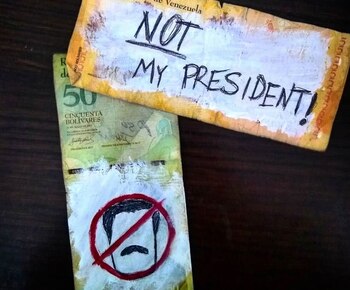 Un billete de protesta y
