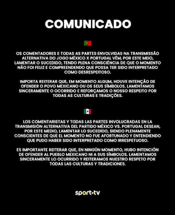 La cadena televisiva Sport TV por sus analistas sin gracia.