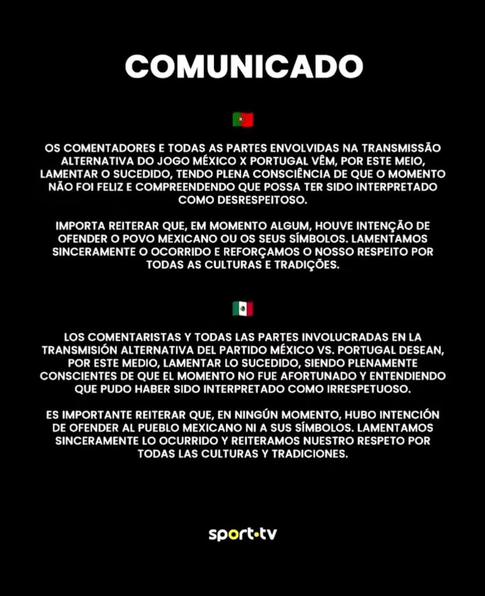 La cadena televisiva Sport TV por sus analistas sin gracia.