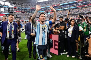 Messi recibió el elogió de Shakira tras su histórica actuación ante Austria (AP Foto/Tony Gutiérrez)