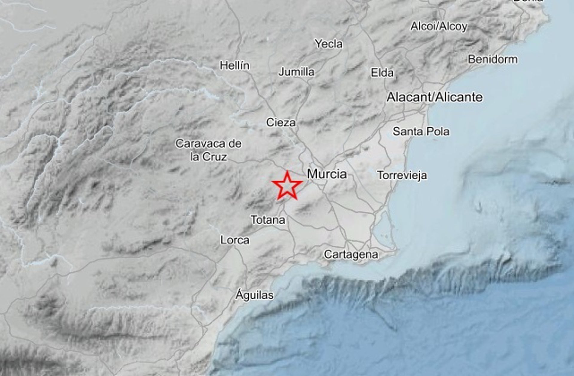 Un terremoto de 3,9 grados con epicentro en Librilla se deja sentir en parte de la Región de Murcia