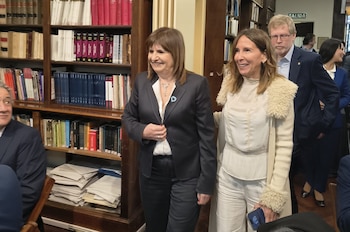 Bullrich fue presentada por Fernanda Mierez, presidenta del Colegio de Abogados de la Ciudad de Buenos Aires