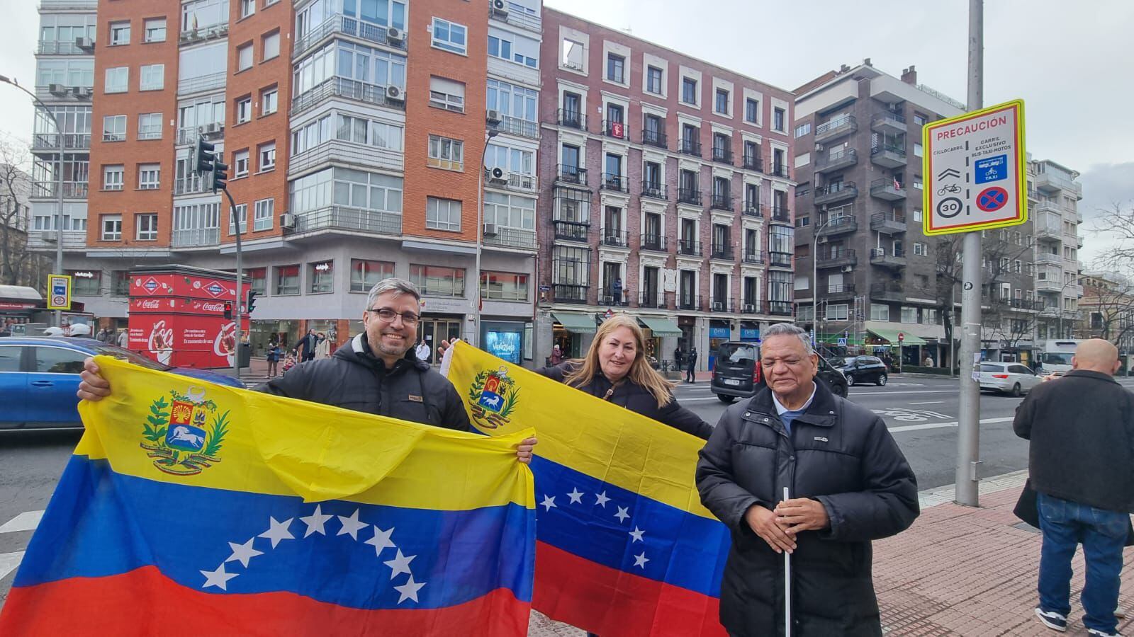 Venezolanos en Madrid, este sábado. (Miguel Moreno Mena)