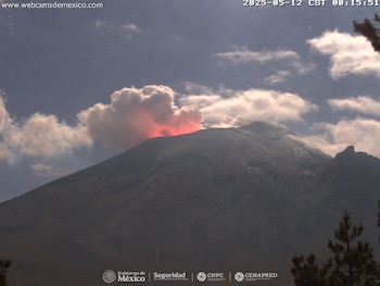 Monitoreo del Popocatépetl este 12