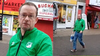 Ciudadano inglés fue visto caminando por las calles de su país con una chaqueta del Deportivo Cali