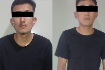 Dos nintegrantes de la banda Los Chuecos fueron detenidos en el Estado de México en septiembre de 2024 Foto: Fiscalía Edomex