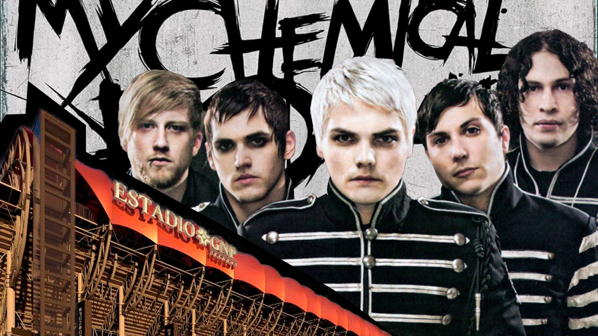El grupo regresará a la Ciudad de México los días 13 y 14 de febrero de 2026 con su gira Long Live The Black Parade. - Diseño: Jovani Pérez / Infobae México