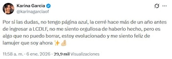 Karina García afirmó que ya